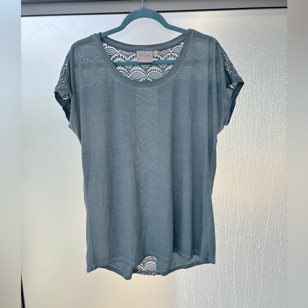 Dantelle | Blue Lace Detail Top